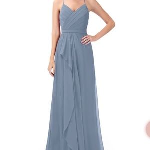 Azazie Dawn Bridesmaid Dress in Dusty Blue, Size A4